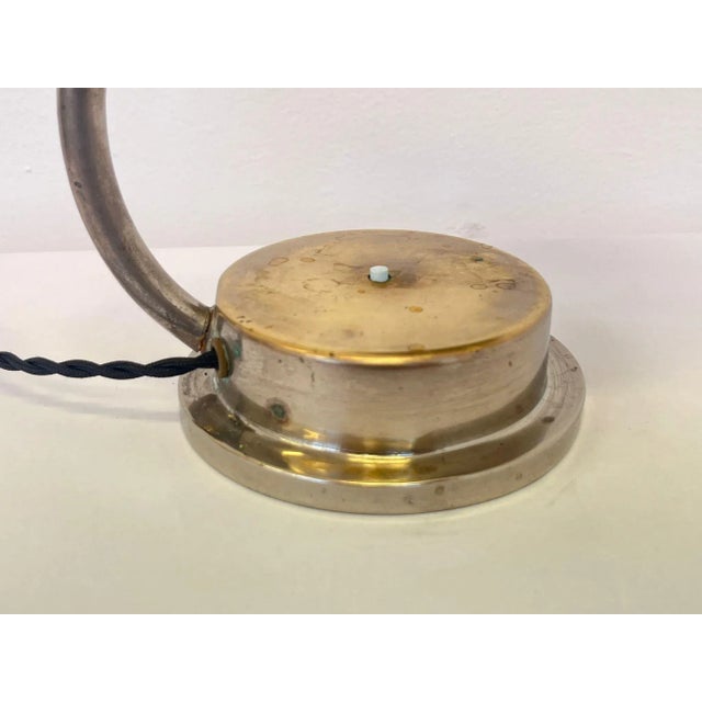 Silver Art Deco Chrome Table Lamp, 1930s For Sale - Image 8 of 9