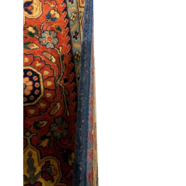 Navy Blue 2020s Navy Blue Fine Hand Knotted Sarouk Mohajran Design 10' X 17' For Sale - Image 8 of 13