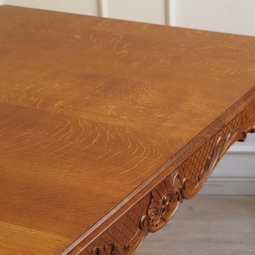 Antique French Country-Style Oak Dining Table, 1890s For Sale - Image 11 of 18