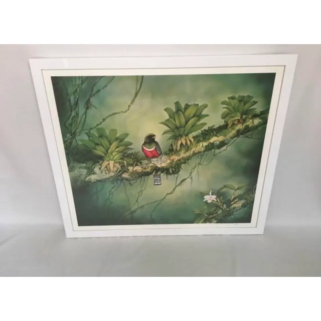 Gorgeous Lithograph Titled “Morning Mist” by John M. Matyas. Newly framed in white lacquer frame with non-glare glass....
