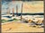 Impressionist 1960 Arthur Sembler Virginia Beach Jetty Watercolor For Sale - Image 3 of 4