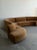 Sculptural Curved Sectional in Camel Velvet - Made to Order For Sale - Image 10 of 14