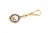 Traditional Late 20th Century Cadillac Enamel Car Emblem 14k Gold Charm Pendant on Keyring Keychain For Sale - Image 3 of 8