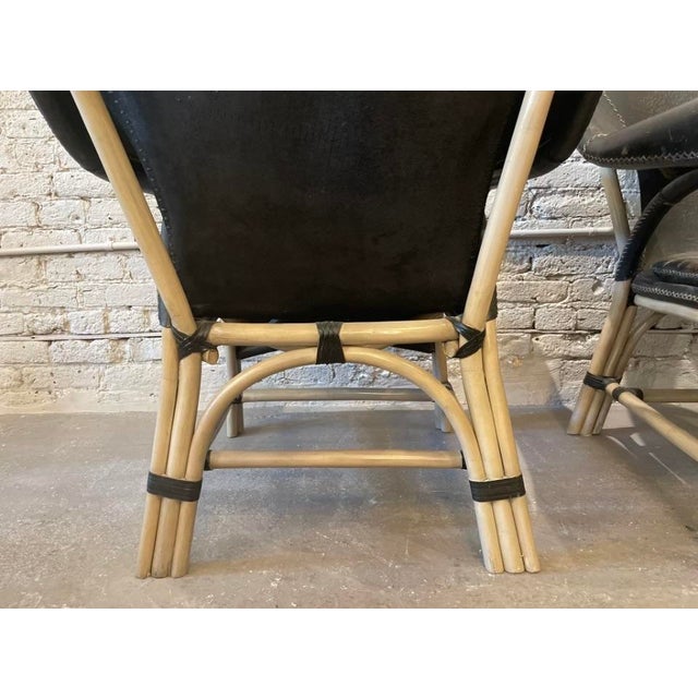 1970s 1970s Vintage Antonio Budji Layug Bamboo and Leather Chairs - A Pair For Sale - Image 5 of 10