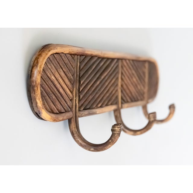 Mid-Century Modern Mid-Century Italian Crespi Style Pencil Reed Bamboo Coat Rack For Sale - Image 3 of 7