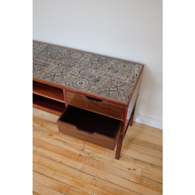 Severin Hansen Jr. 1970s Pair of Rosewood Mirror and Side Table by Severin Hansen Jr For Sale - Image 4 of 17