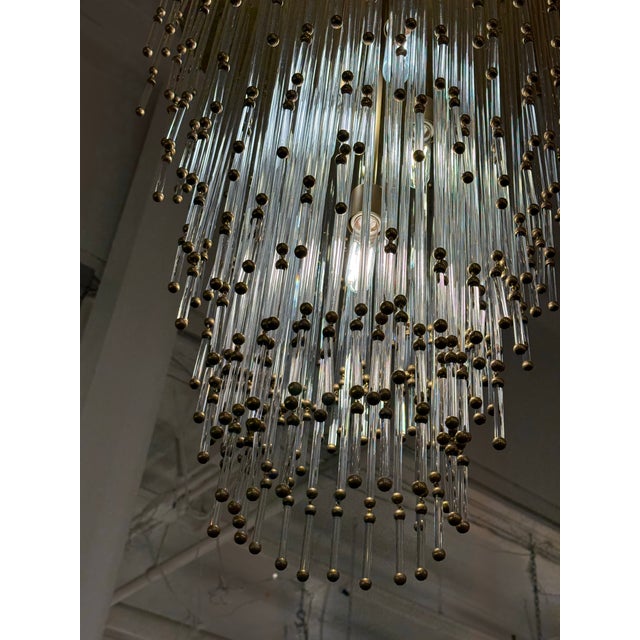 Hollywood Regency John Rosselli for Visual Comfort Signature Collection Mia Chandelier For Sale - Image 3 of 12