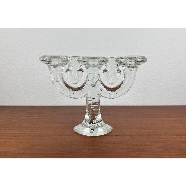 Vintage Swedish Glass Candleholder from Pukeberg, 1970s For Sale - Image 17 of 17