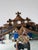 1960s Vintage Palm Beach Chinoiserie Pagoda Overmantel Wall Mirror With Gilt & Black Lacquer Frame Description For Sale - Image 5 of 13