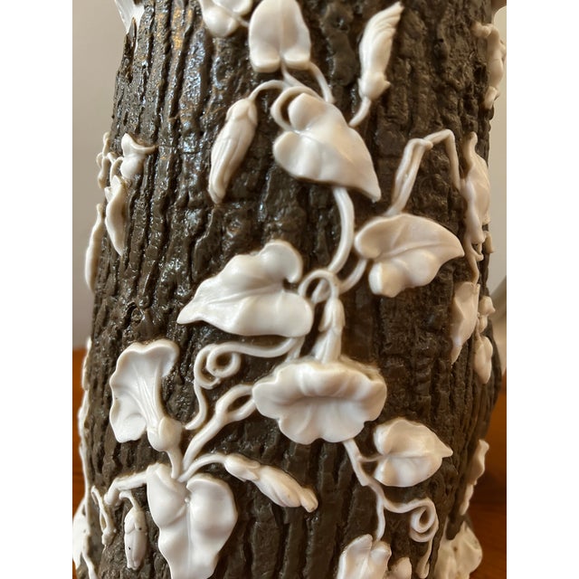 Ceramic 1850s t.j. & J. Mayer Convolvulus Stoneware Pitcher For Sale - Image 7 of 16