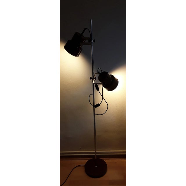 Vintage Brown Metal Floor Lamp, 1970s For Sale - Image 4 of 6
