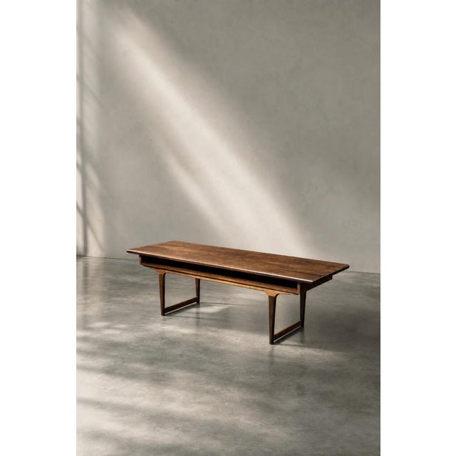 1960s Mid-Century Modern Danish Rosewood Coffee Table with Shelf, 1960s For Sale - Image 5 of 18