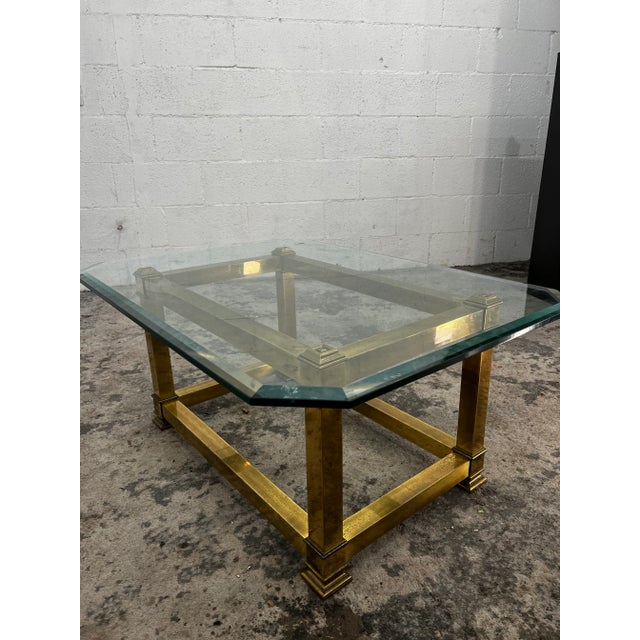 Mastercraft Brass and Glass Coffee Table Chairish