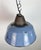 Metal Industrial Blue Enamel and Cast Iron Pendant Lamp, 1960s For Sale - Image 7 of 18