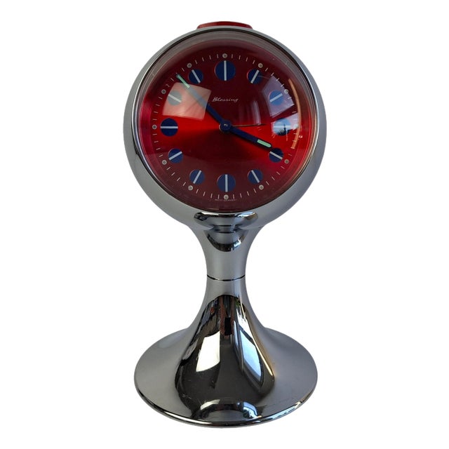 Space Age Mechanical Alarm Clock from Blessing, West Germany, 1970s For Sale