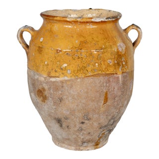 19th Century French Terracotta Pot À Confit 13"h For Sale