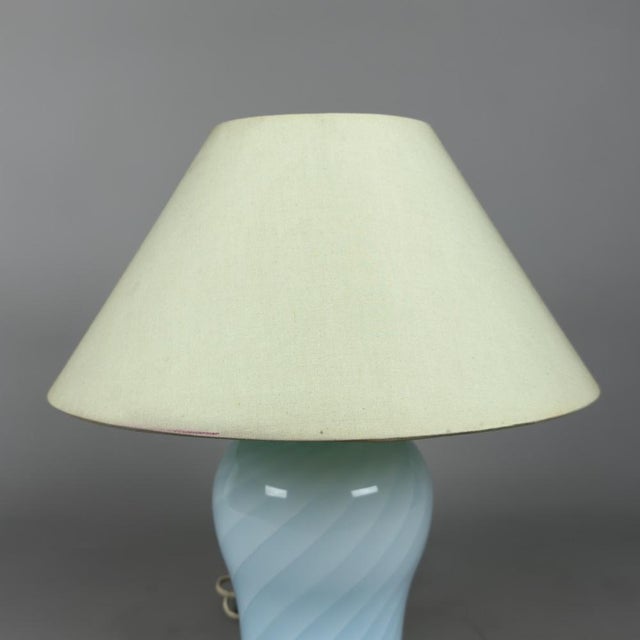 Blue Blue Spiral Murano Glass Table Lamp from Davinci, 1970s For Sale - Image 8 of 15