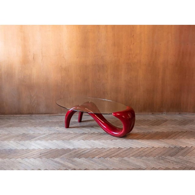 Postmodern Red Coffee Table, 1980s For Sale - Image 5 of 15