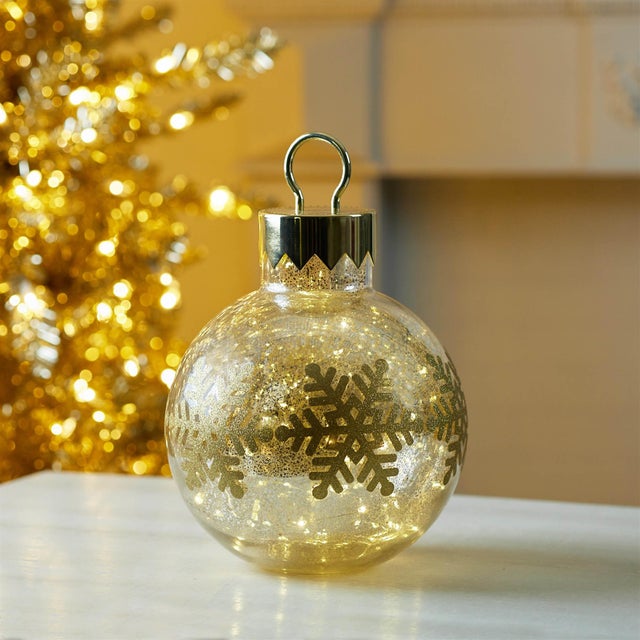Kenneth Ludwig Chicago LED Mercury Glass Ornament 13"H For Sale - Image 4 of 4