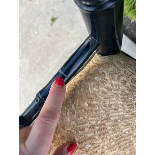 Vintage Style Faux Bamboo Side Chair For Sale - Image 4 of 10