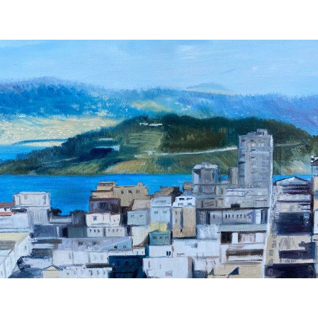 1970s Large Paul Van De Pol San Francisco, California Coit Tower Oil Painting, 1974 For Sale - Image 5 of 14