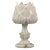 Mid-Century Italian White Flower Alabaster Table Lamp, 1950s For Sale