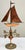Stunning vintage sailboat motif weathervane with brass base. Mid-late 20th century piece. Perfect for decorating a desk,...