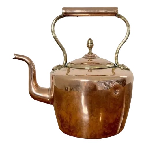 Antique George III Copper Kettle, 1800s For Sale