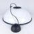 Metal Vintage Italian White and Black Pendant Lamp, 1980s For Sale - Image 7 of 11
