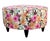 Textile Late 20th Century Large Floral Foot Stool For Sale - Image 7 of 10