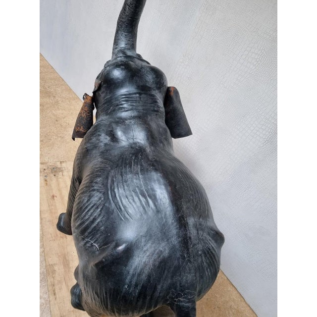 Omersa Leather Elephant with Glass Eyes from Liberty's London, 1930s For Sale - Image 13 of 18