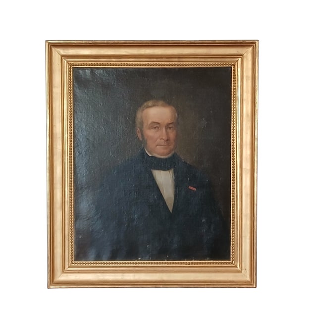 Decorator's Note: with its dark, atmospheric background and the subject's serene, illuminated face, this painting is the...