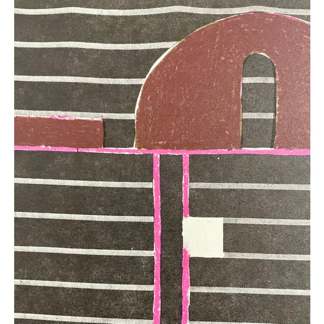 1970s Myriam Bat Yosef, Feminist Surrealist French Abstract Colorful Lithograph Print Myriam Bat Yosef For Sale - Image 5 of 7