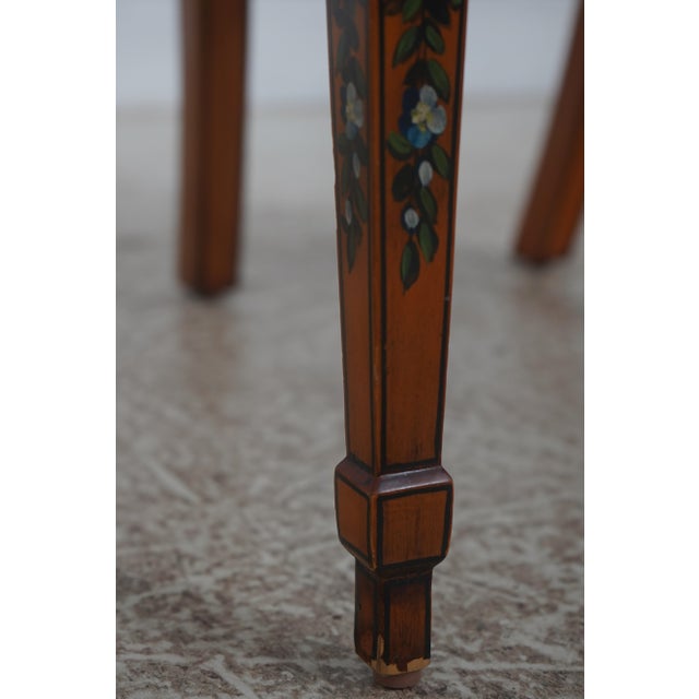 Maitland Smith Adams Style Hand Painted Shield Back Chair For Sale - Image 13 of 18