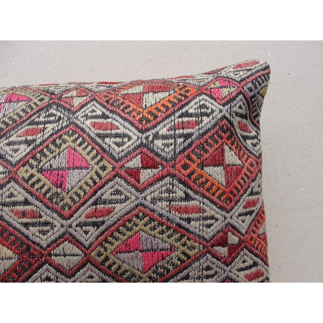 Lumbar Kilim Rug Pillow Cover 14 X 20 For Sale - Image 13 of 14