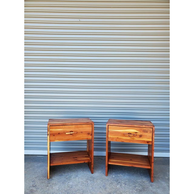 1980s Solid Wood Night Stands For Sale - Image 12 of 12