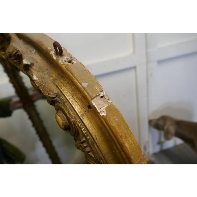 Gold Large 19th Century Louis Philippe French Wall Mirror For Sale - Image 8 of 10