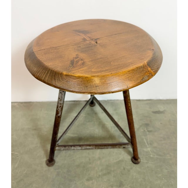 Industrial Grey Workshop Stool, 1960s For Sale - Image 18 of 18