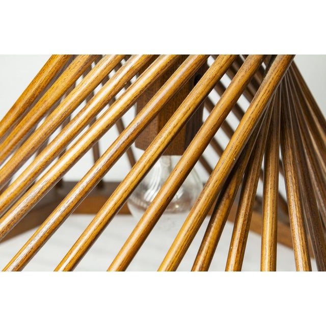 Wooden Suspension Lamp from Buonapace, 1970s For Sale - Image 4 of 11