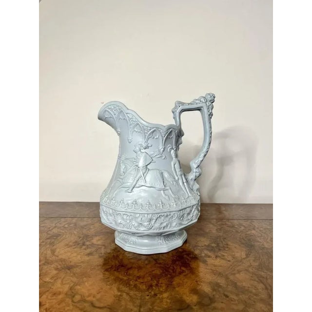 White Large Antique Victorian Jug from Ridgway & Sons, 1880 For Sale - Image 8 of 8