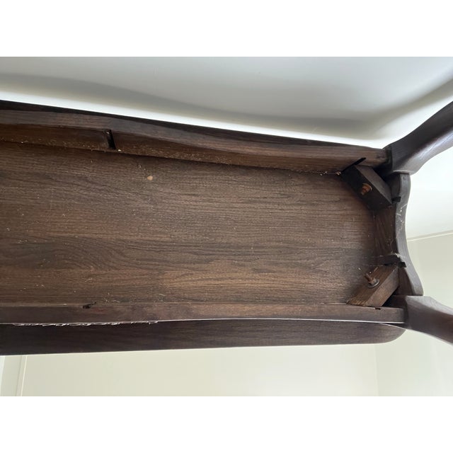 Queen Anne Vintage Wooden Entryway/Console Table For Sale - Image 3 of 8