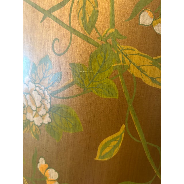 Tall Brass Stiffel Table Lamp With Gorgeous Painted Shade For Sale - Image 12 of 15