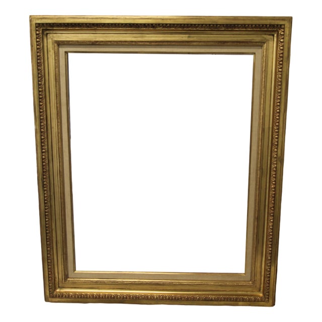 Large Rectangular Giltwood and Stucco Painting or Mirror Frame from Gault Paris For Sale