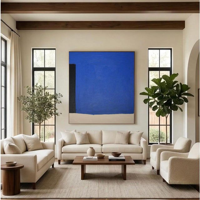 Bodasca, Cobalt Blue, 2026, Acrylic on Canvas For Sale - Image 4 of 12