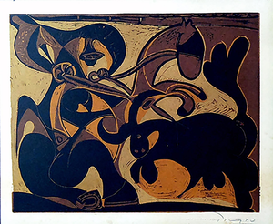 Pablo Picasso, Composition, 1960, Lithograph