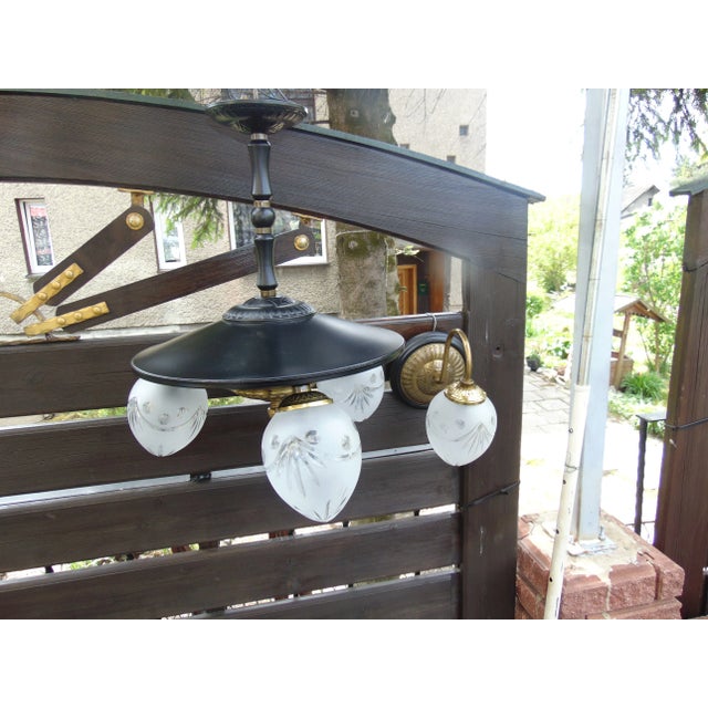 Vintage Ceiling Light and Wall Light, 1970s, Set of 2 For Sale - Image 4 of 12