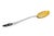Silver Silver Fruit Spoon with Golden Shell and Handle with Grooves and Reliefs For Sale - Image 8 of 8