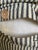 1990s Tropical Mid-Century Style Barkcloth Pillow with Down Insert For Sale - Image 6 of 7