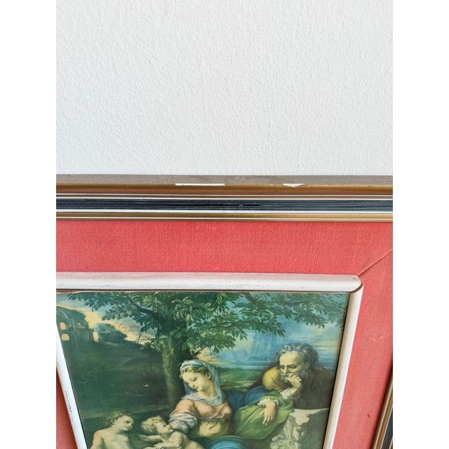 Early 20th Century Vintage Framed Raphael “Holy Family Below the Oak” Renaissance Art Print For Sale - Image 5 of 10