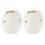 Kenneth Ludwig Chicago White Floral Embossed Ceramic Vase (Set of 2) For Sale - Image 4 of 4
